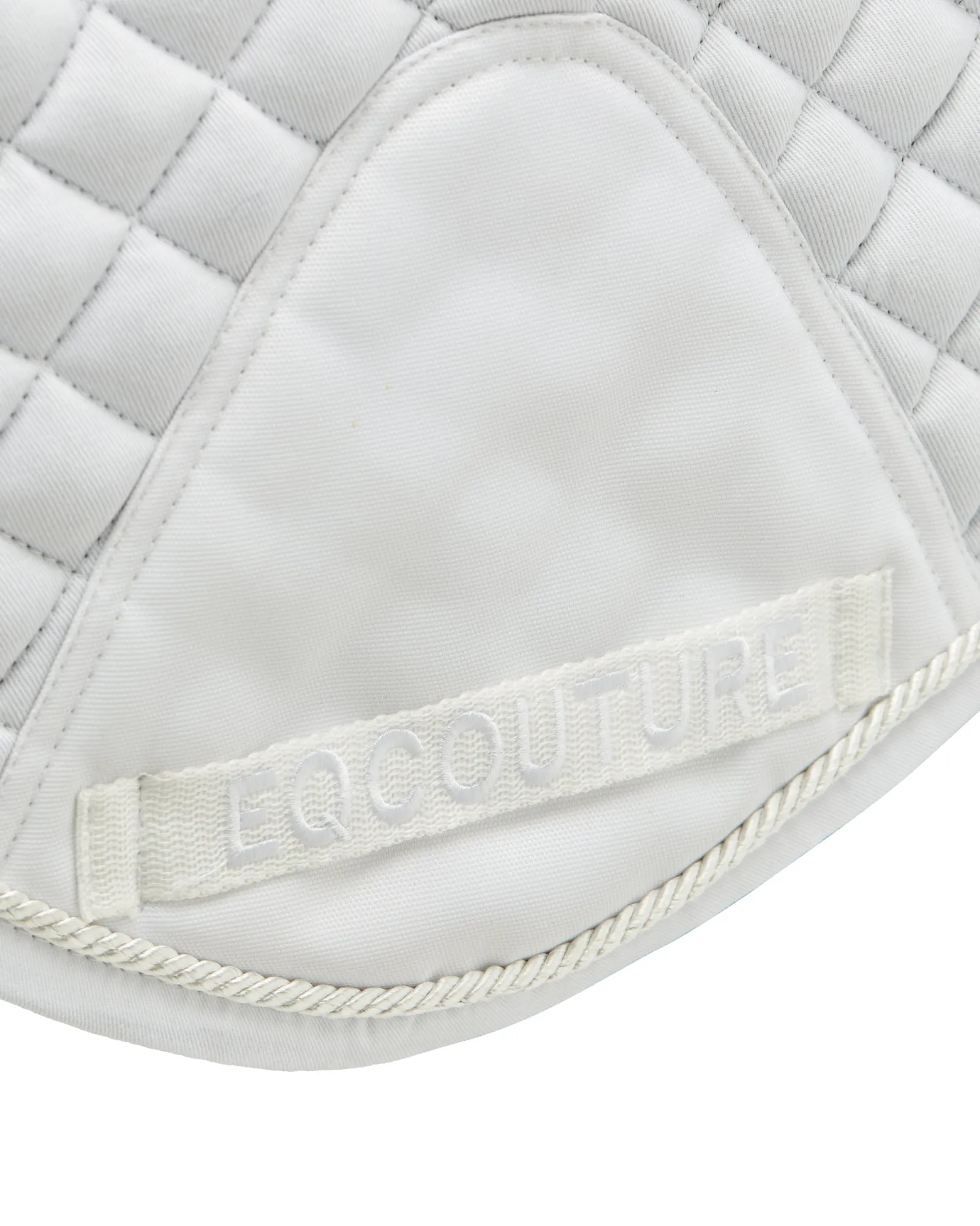 Eqcouture 'Symmetry' Classic Quilt Jumping Saddle Pad - CHALK (WHITE)