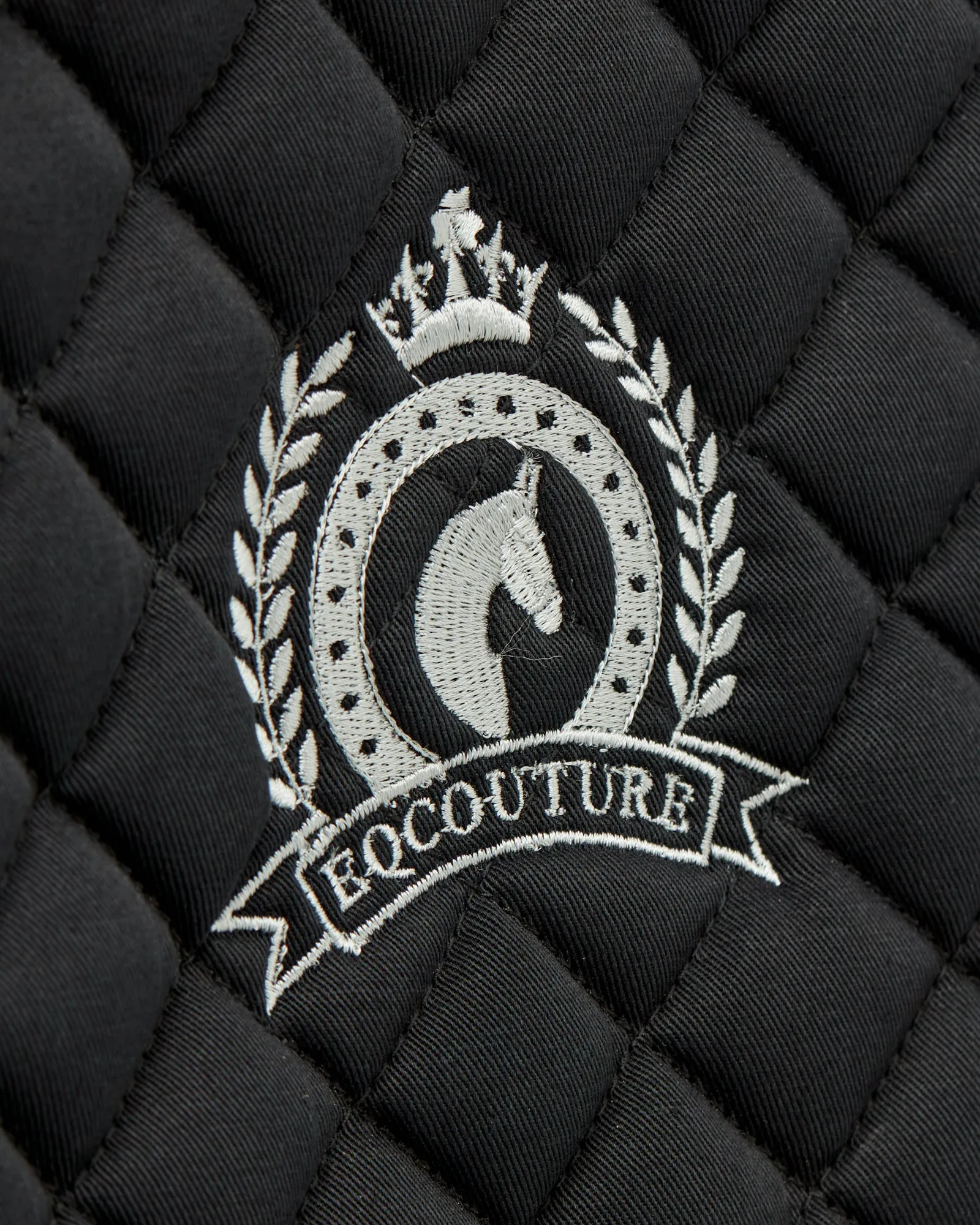 Eqcouture 'Symmetry' Classic Quilt Jumping Saddle Pad - CHARCOAL (BLACK)