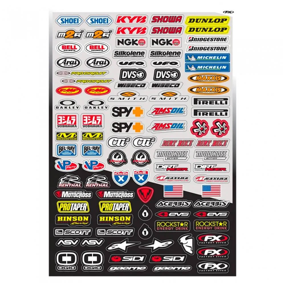 Factory Effex - Micro Sponsor Sticker Sheet