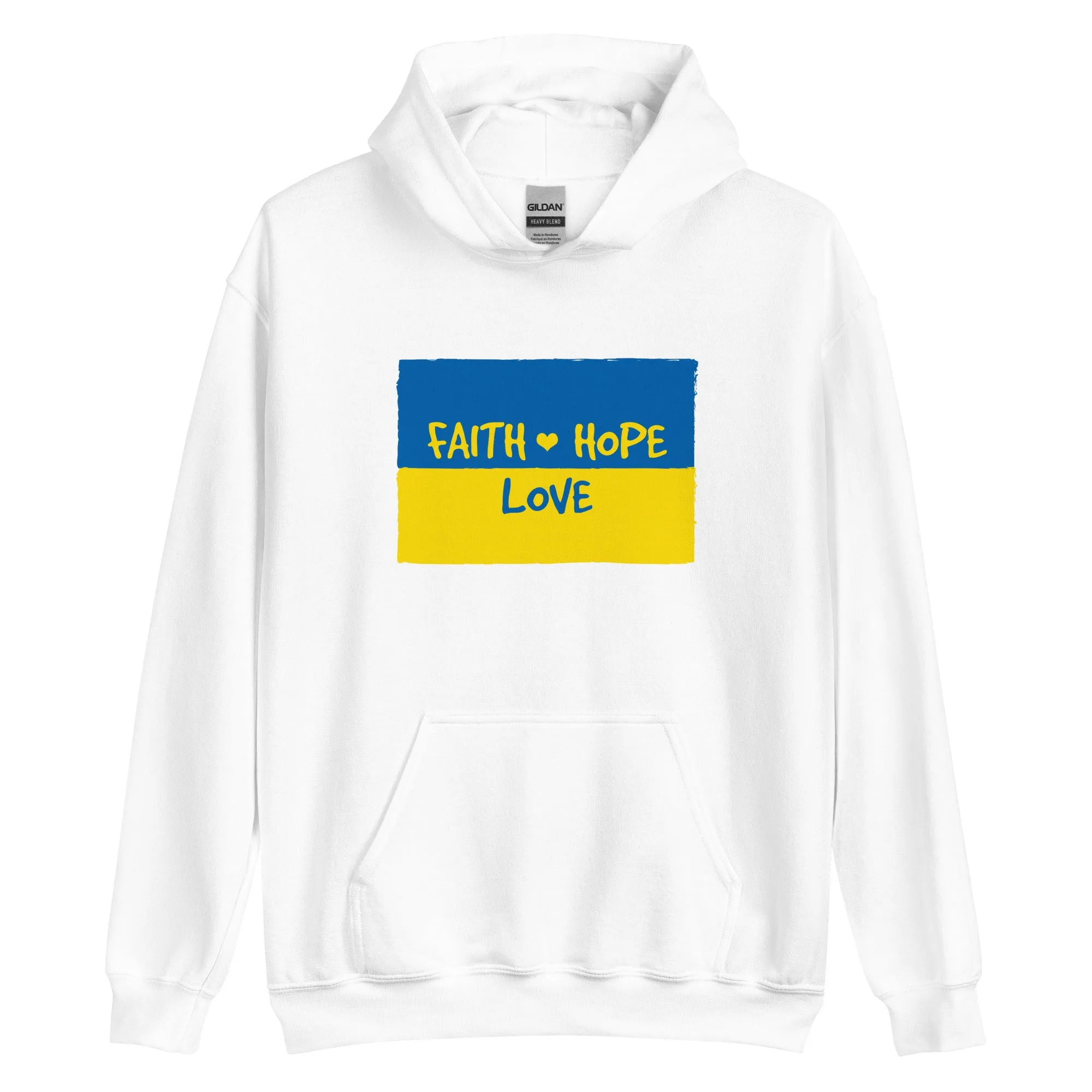 Faith, Hope & Love for Ukraine Hoodie