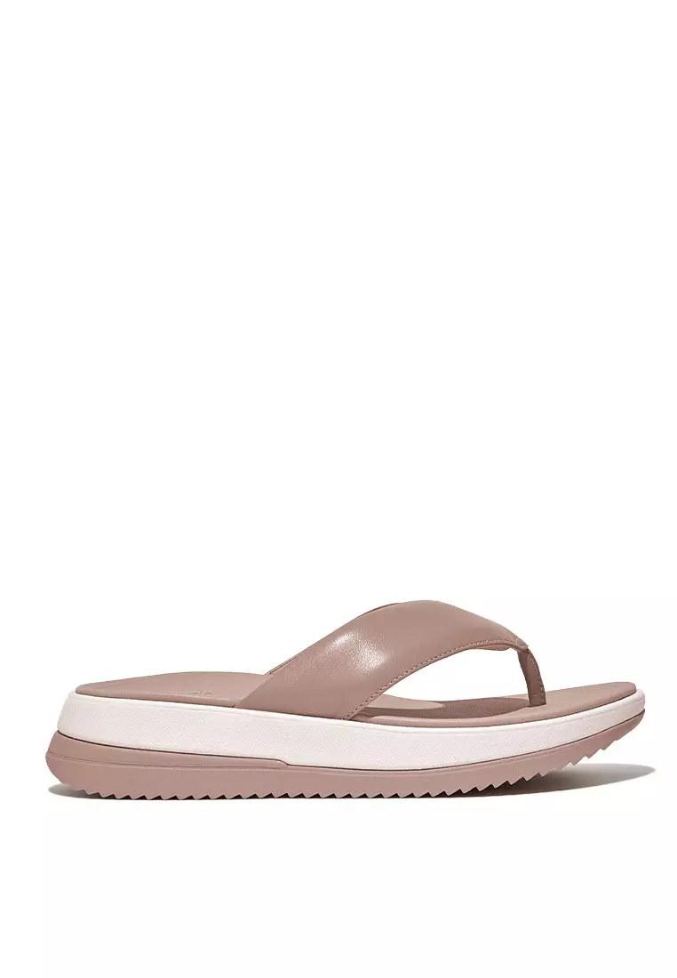 FitFlop FitFlop SURFF Women's Leather Toe-Post Sandals - Beige (GJ8-137)