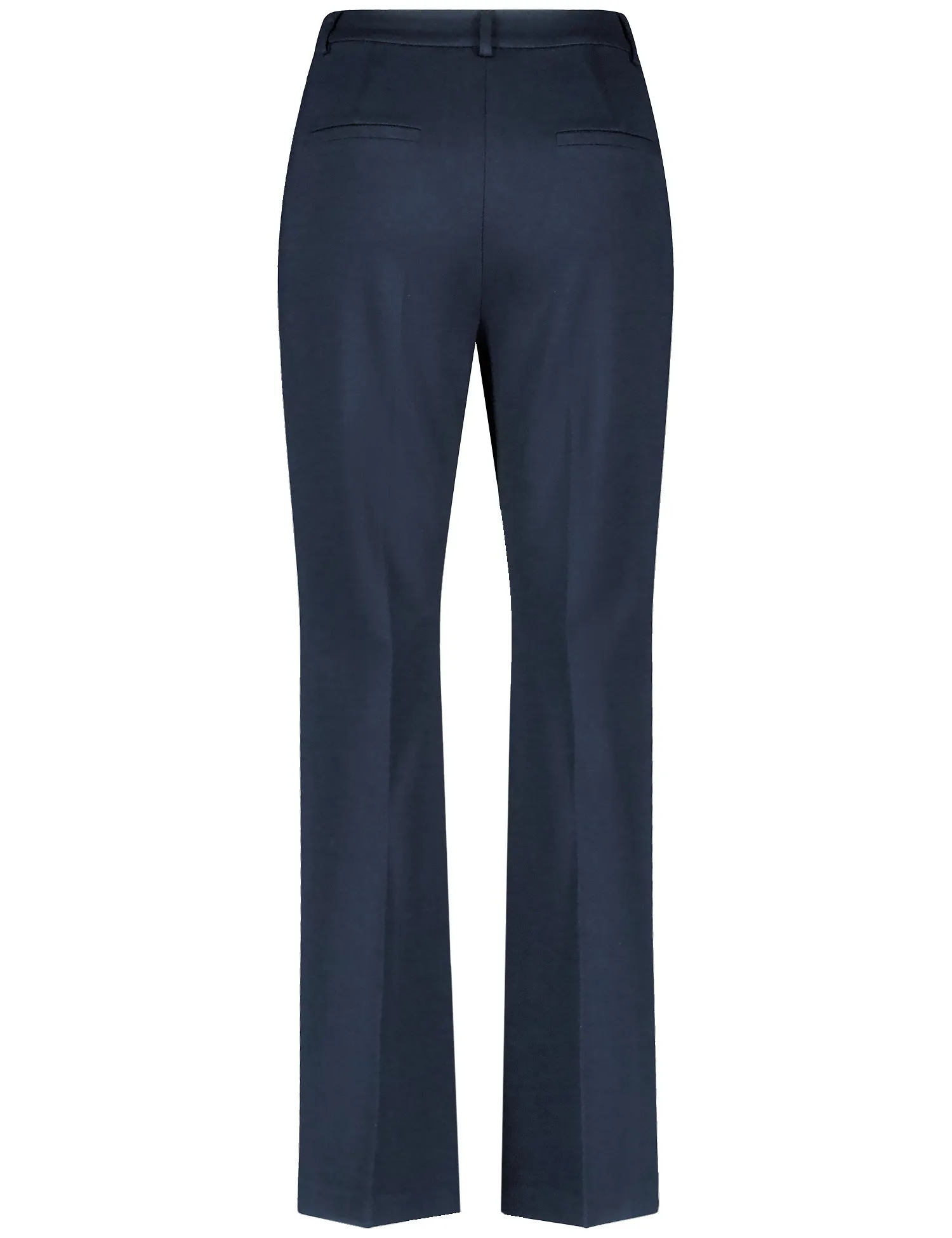 Flared cloth trousers with vertical pintucks