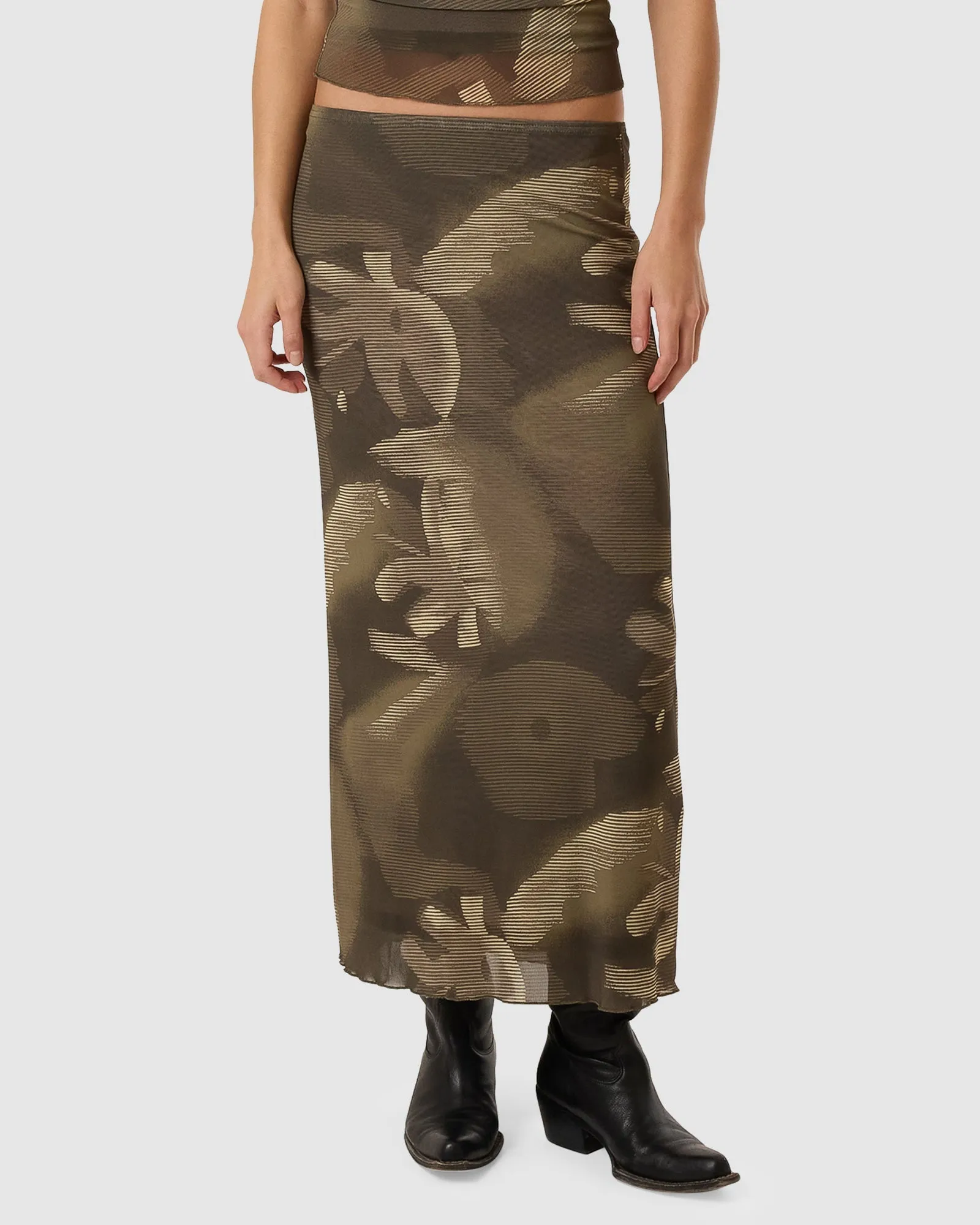 FLORA HAZE MESH SKIRT