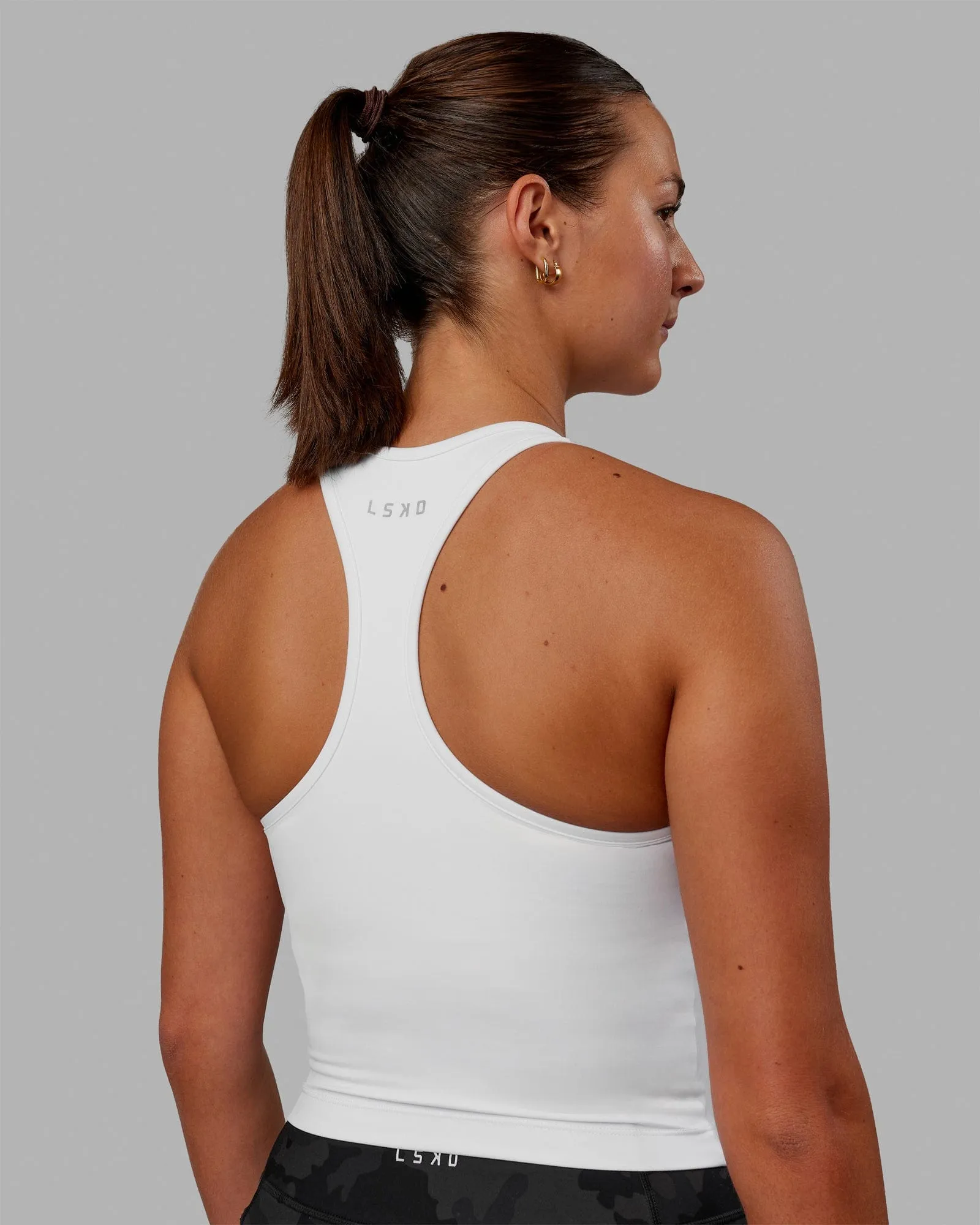 Flow Shelf Bra Performance Tank - White