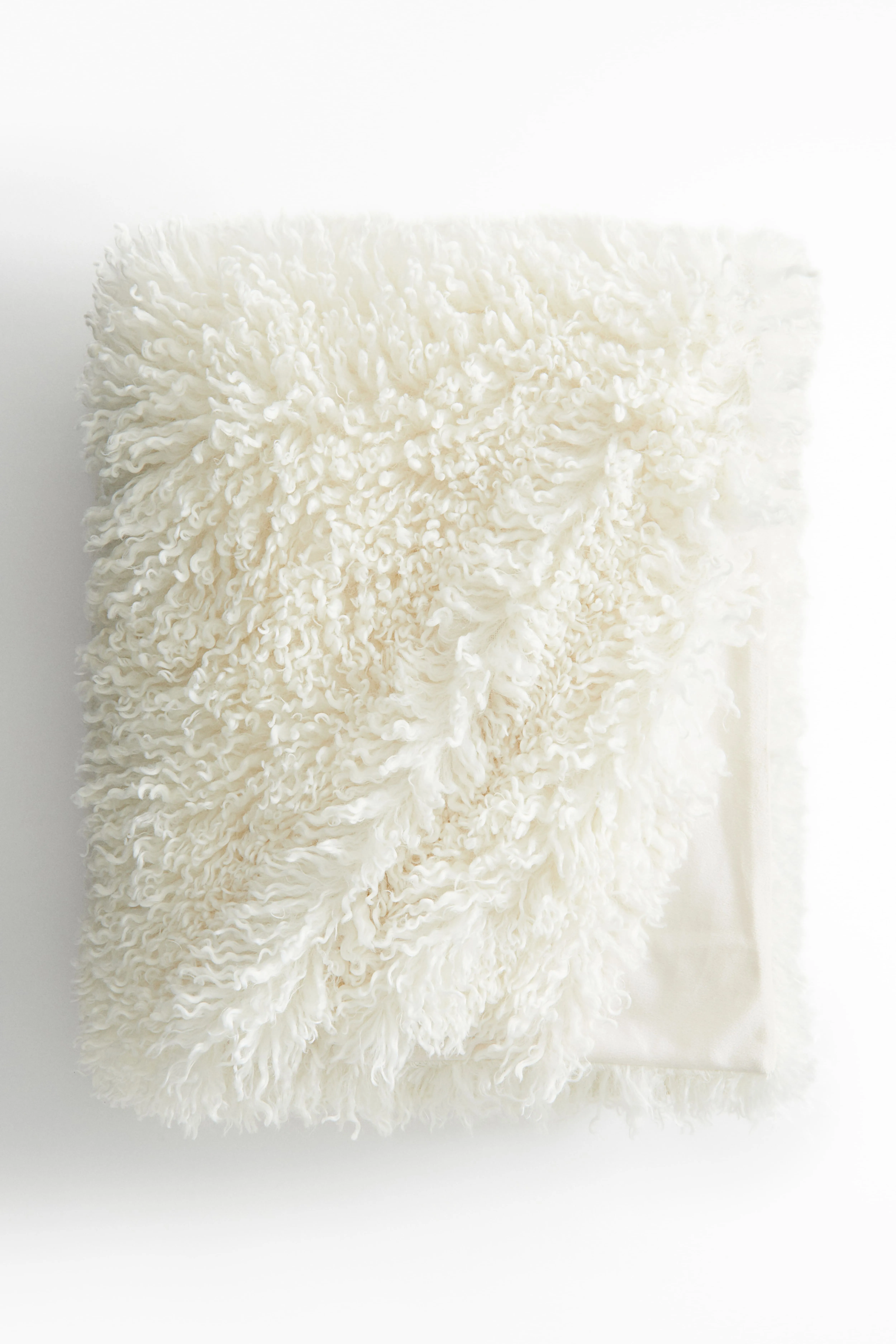 Fluffy blanket - White - Home All | H&M GB