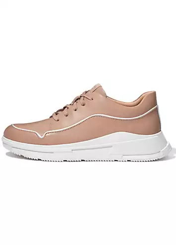 Freya Beige Piping Detail Trainers by FitFlop | Look Again