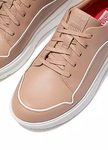 Freya Beige Piping Detail Trainers by FitFlop | Look Again