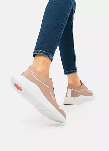 Freya Beige Piping Detail Trainers by FitFlop | Look Again