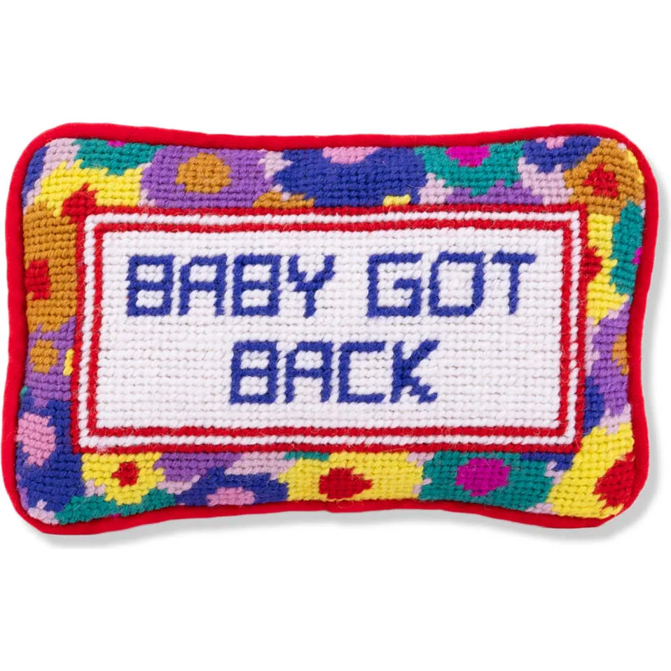 Furbish Studio Baby Got Back Mini Needlepoint Pillow