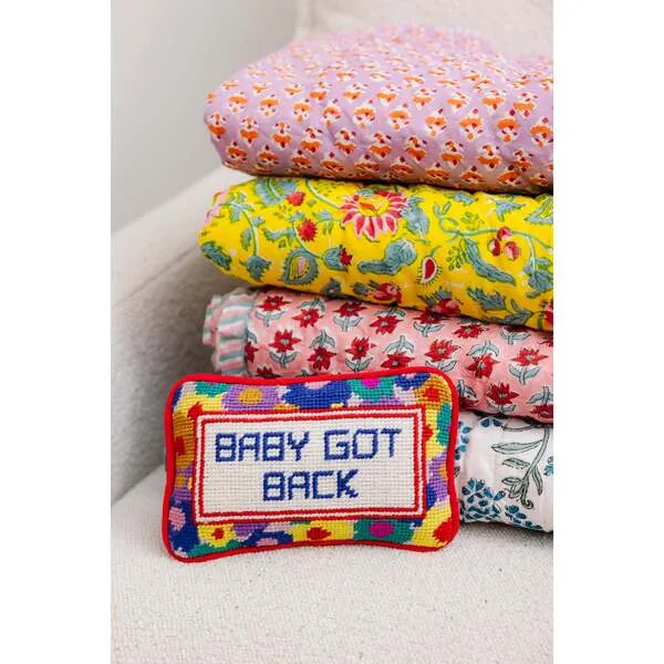 Furbish Studio Baby Got Back Mini Needlepoint Pillow