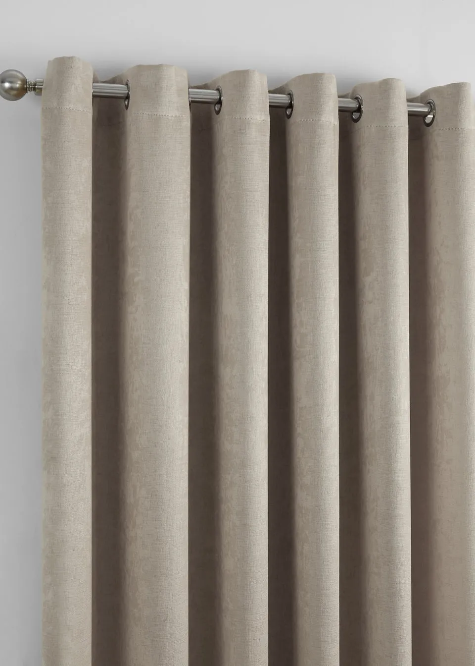 Fusion Strata Dimout Natural Eyelet Curtains