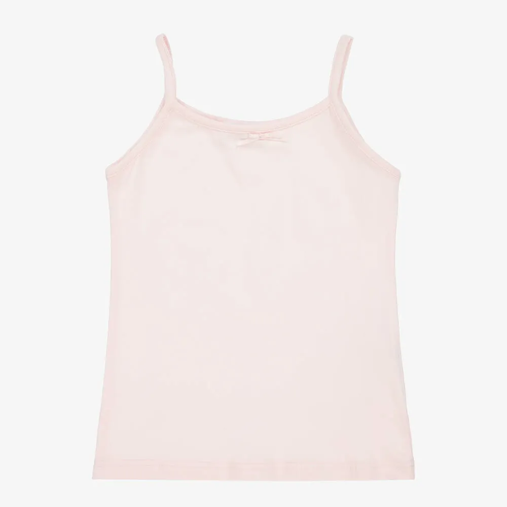 Girls Pink Cotton Vest Top