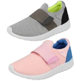 Girls Reflex Elastic Band Slip On Trainers X3015