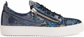 Giuseppe Zanotti Frankie foil low-top sneakers Blue