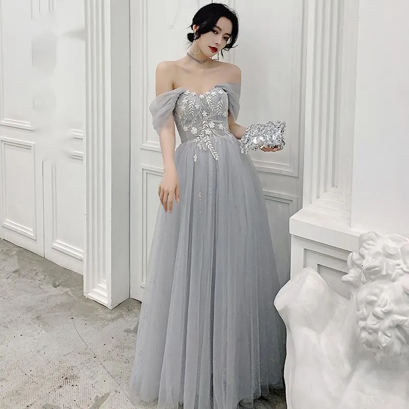 Grey bridesmaid dress