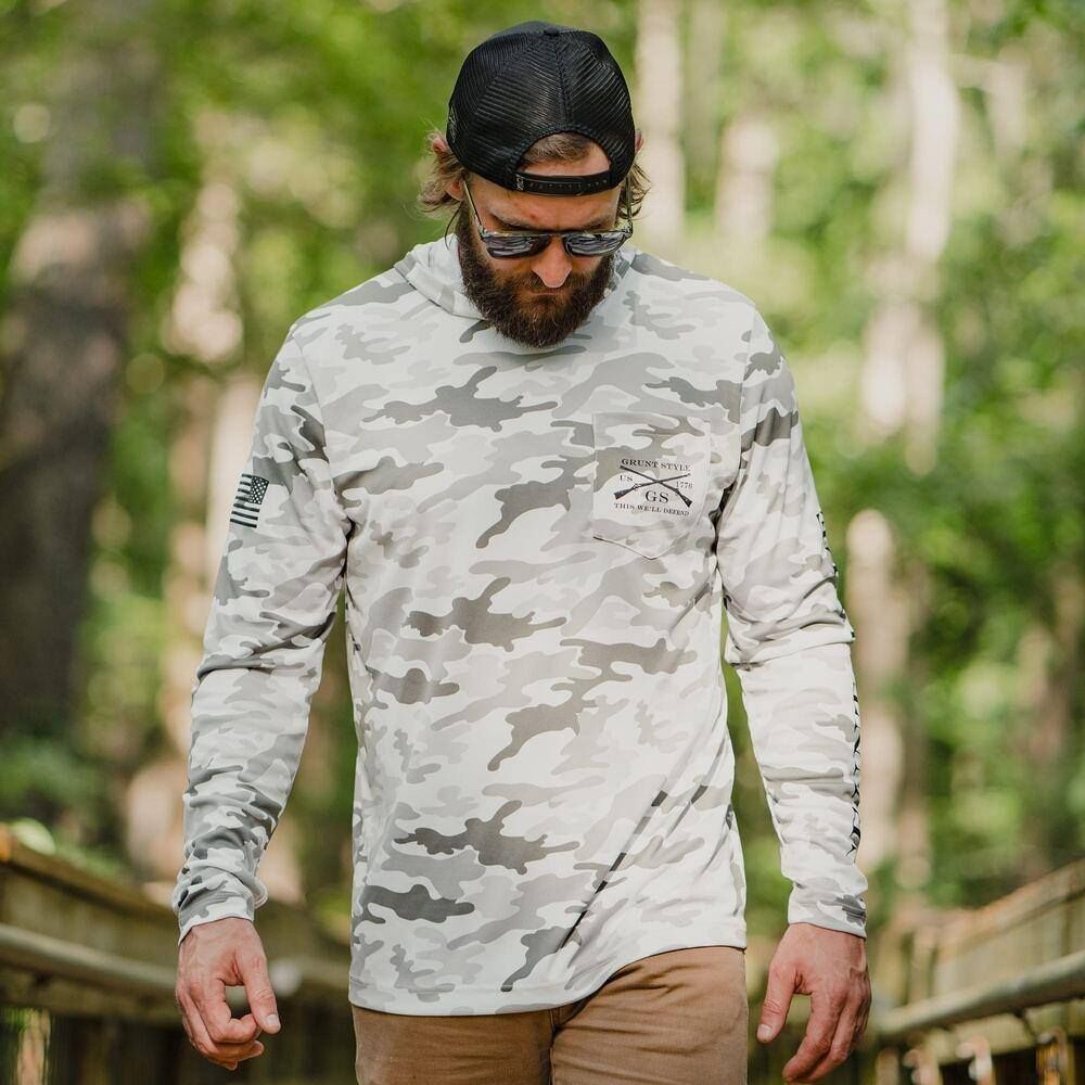 Grunt Style Men's Overwatch Hoodie in Grey Camo