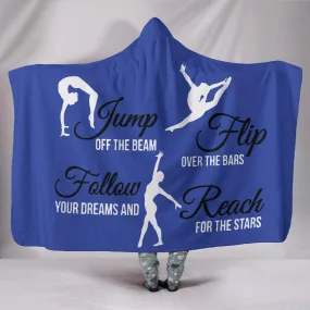 Gymnastics Hooded Blanket Blue