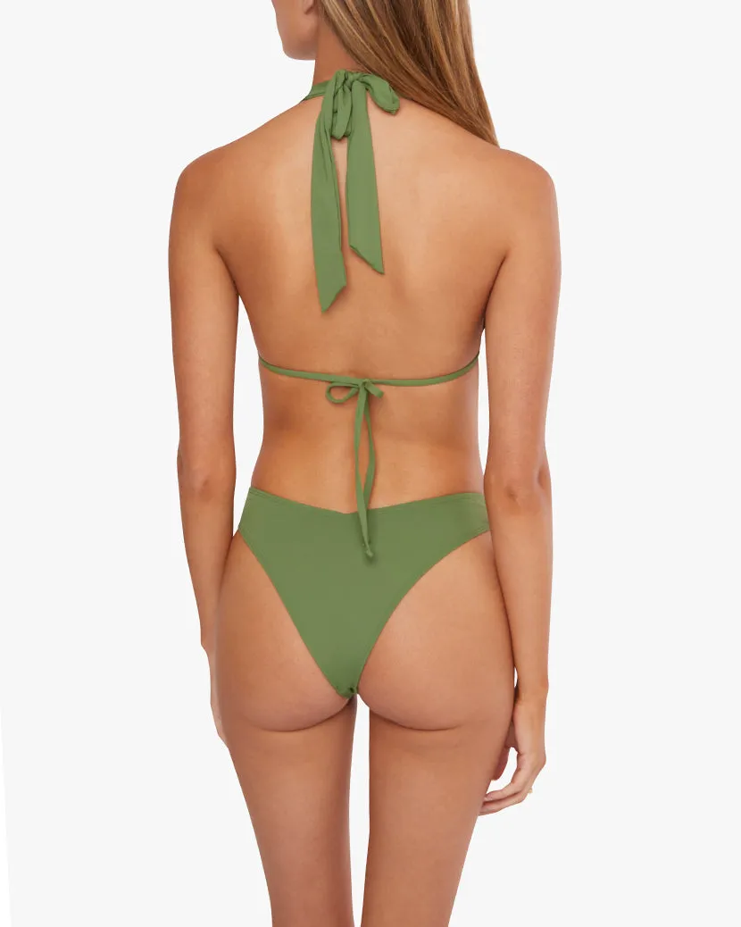 Halter Bikini Top | Court Green