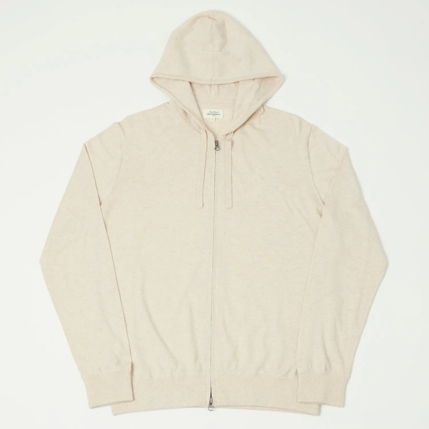 Hartford Lightweight Knitted Cotton Hoodie - Sand