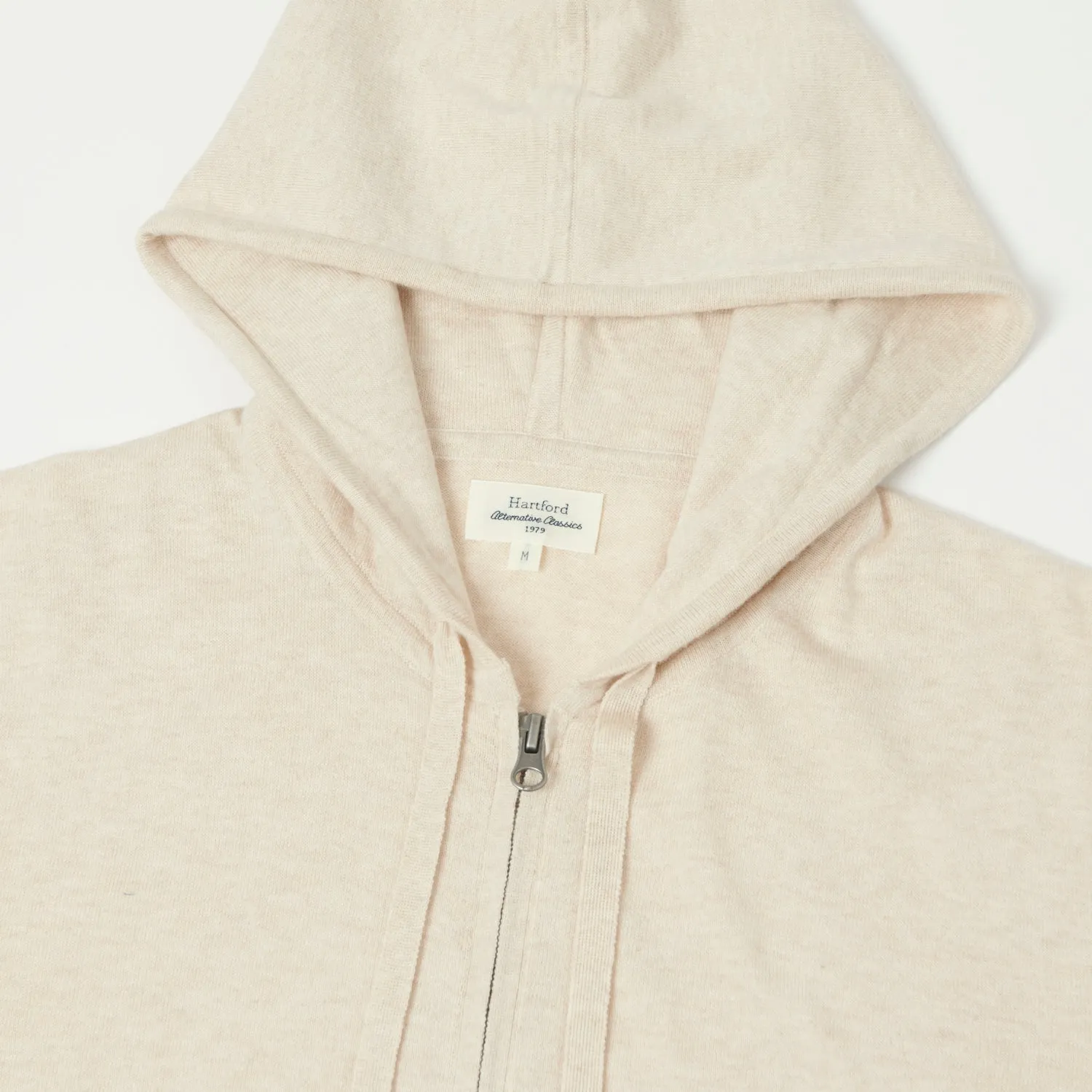 Hartford Lightweight Knitted Cotton Hoodie - Sand