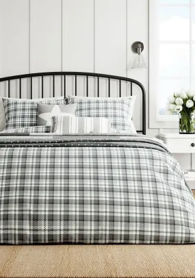 Helena Springfield Long Island Cosy Check Duvet Cover Set, Green