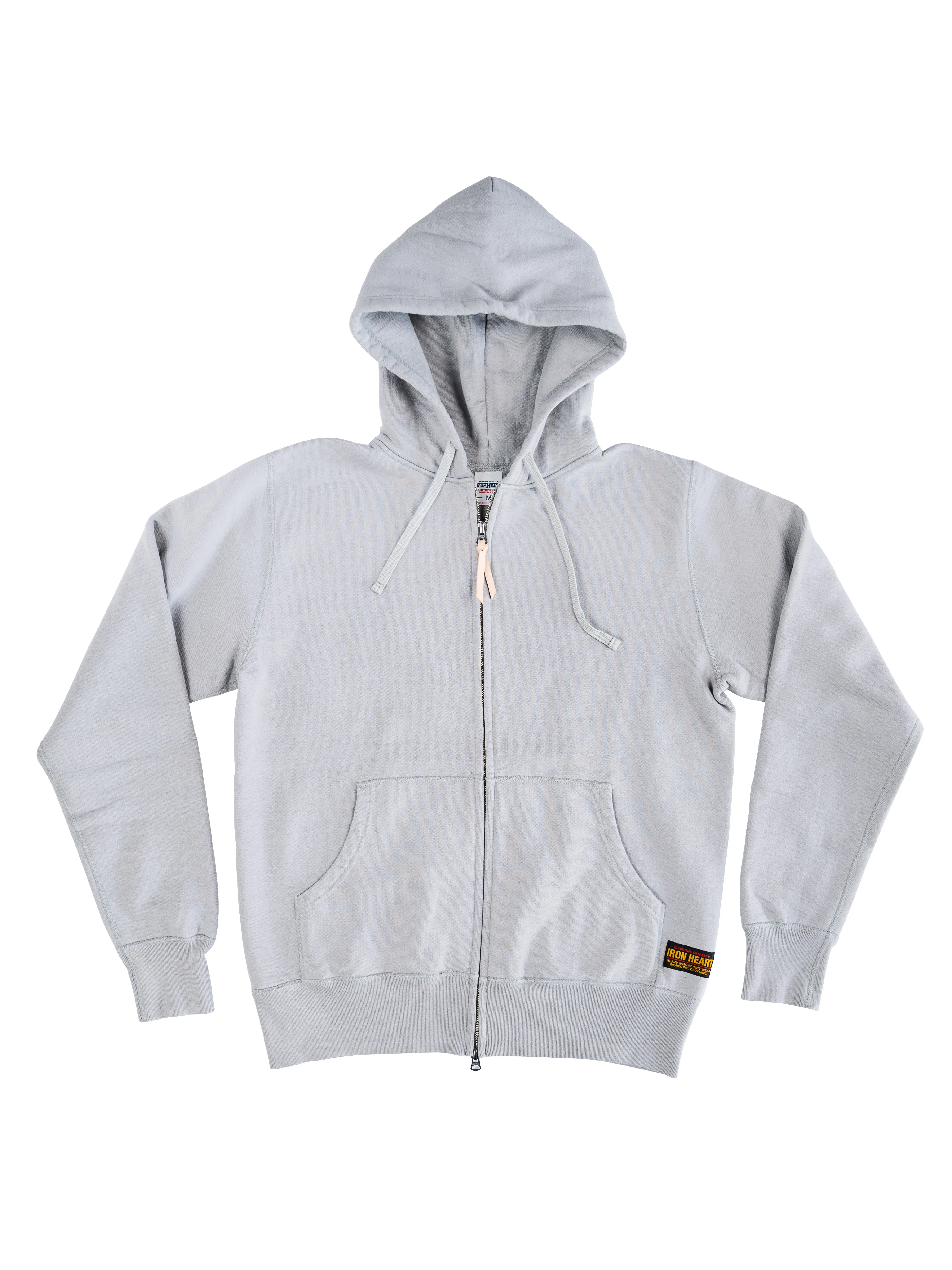 Iron Heart Ultra-Heavy Loopwheeled Hoodie - Zip-Up Gray