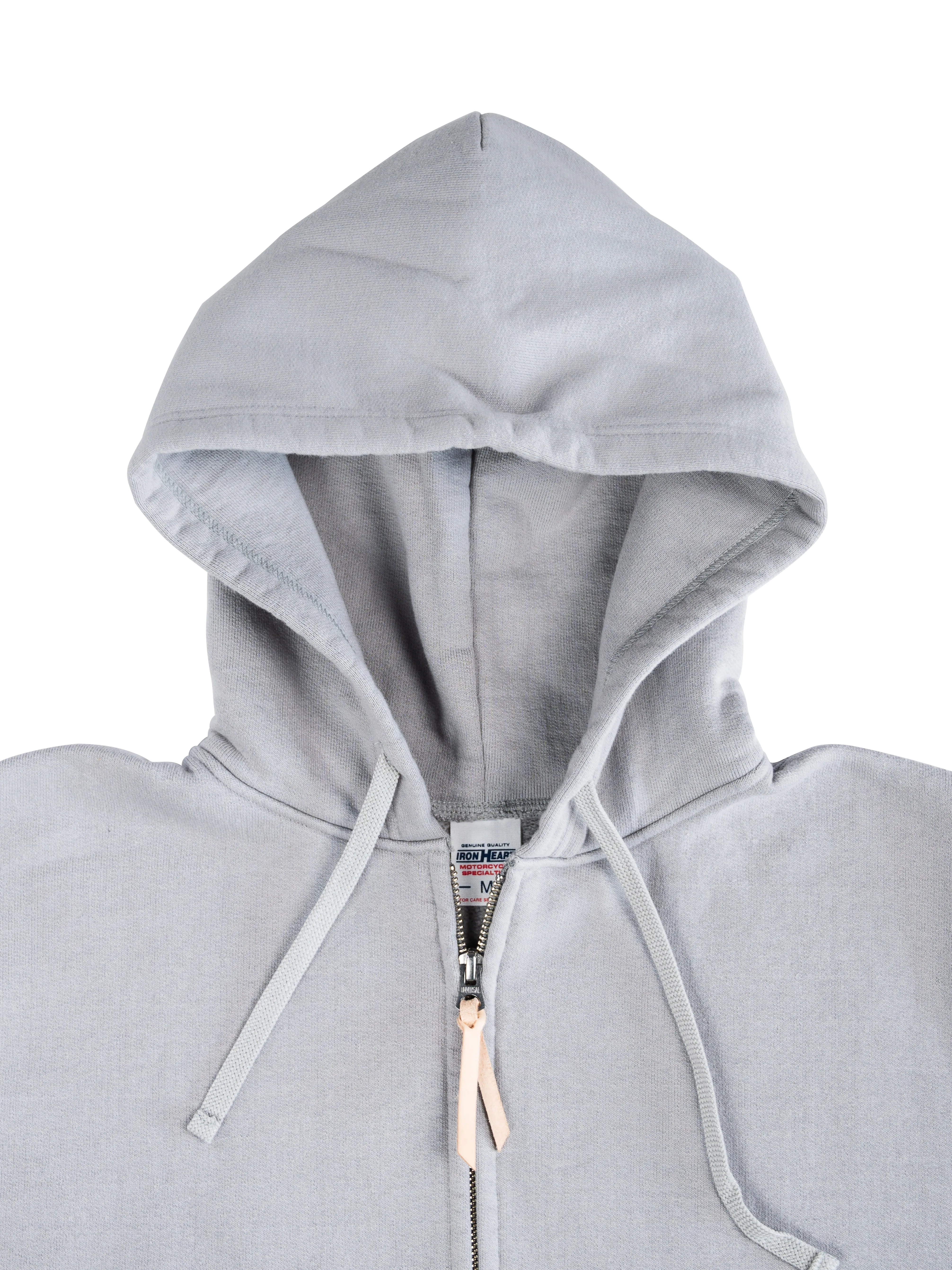 Iron Heart Ultra-Heavy Loopwheeled Hoodie - Zip-Up Gray