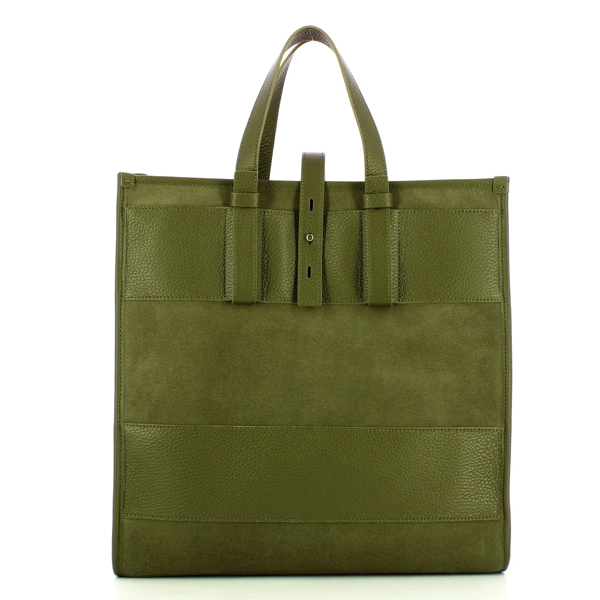 Iuntoo - New Tote Grande Verde + Camoscio Verde - 175001 - VERDE+CAMOSCIO/VERDE