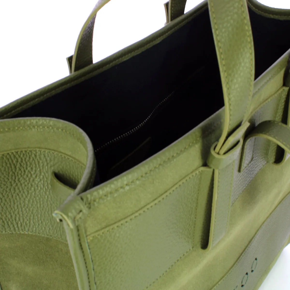 Iuntoo - New Tote Grande Verde + Camoscio Verde - 175001 - VERDE+CAMOSCIO/VERDE