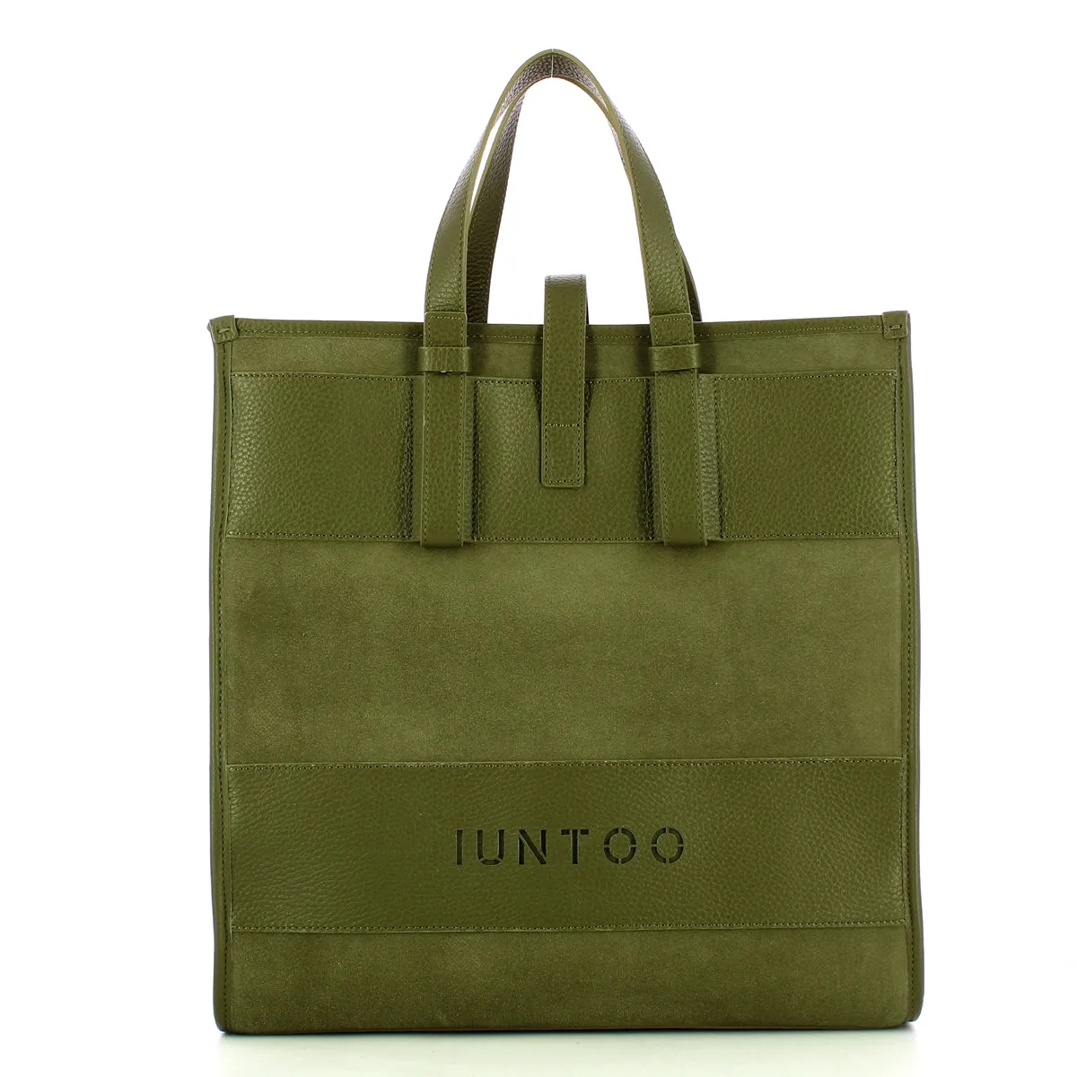 Iuntoo - New Tote Grande Verde + Camoscio Verde - 175001 - VERDE+CAMOSCIO/VERDE