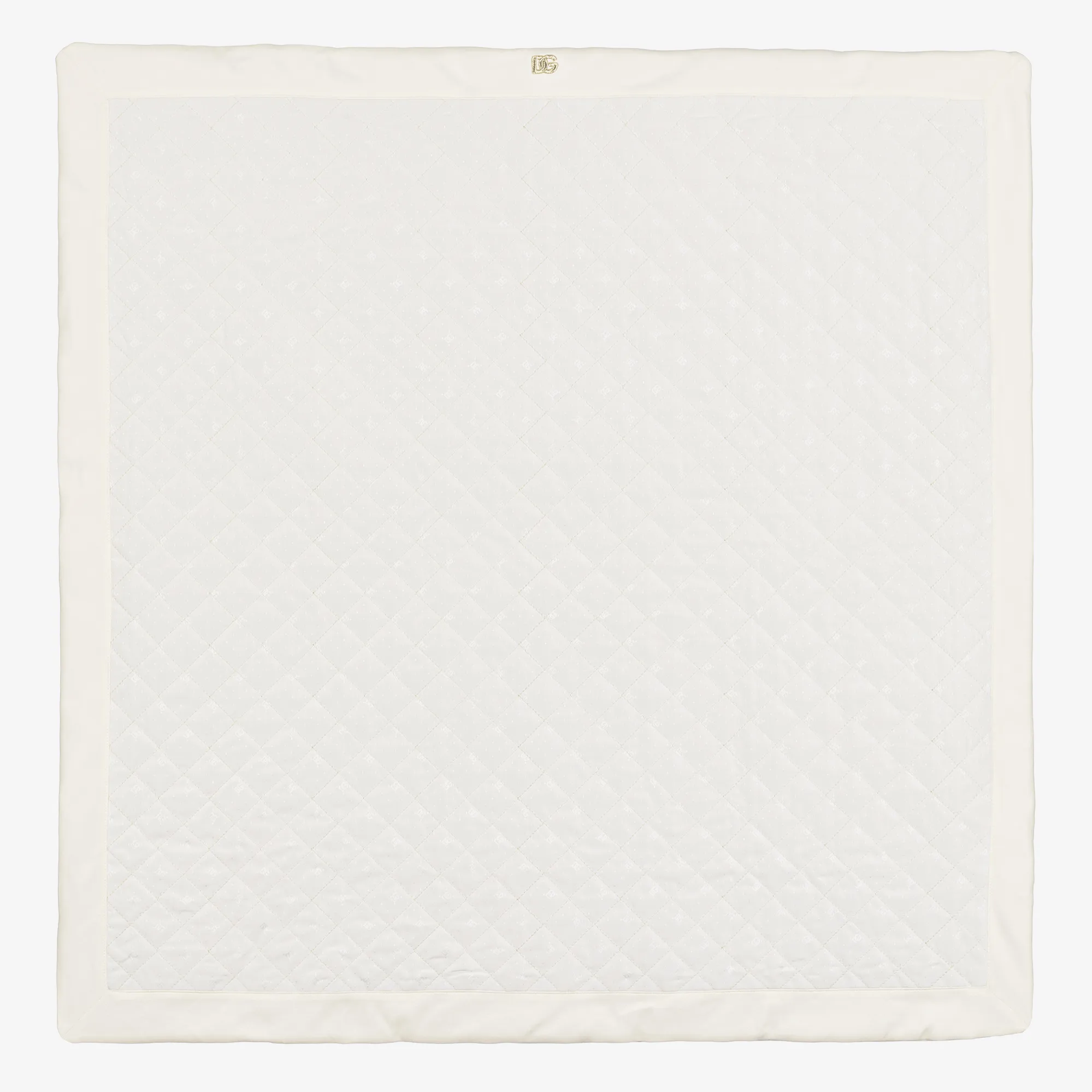 Ivory Quilted Cotton DG Logo Blanket (72cm)