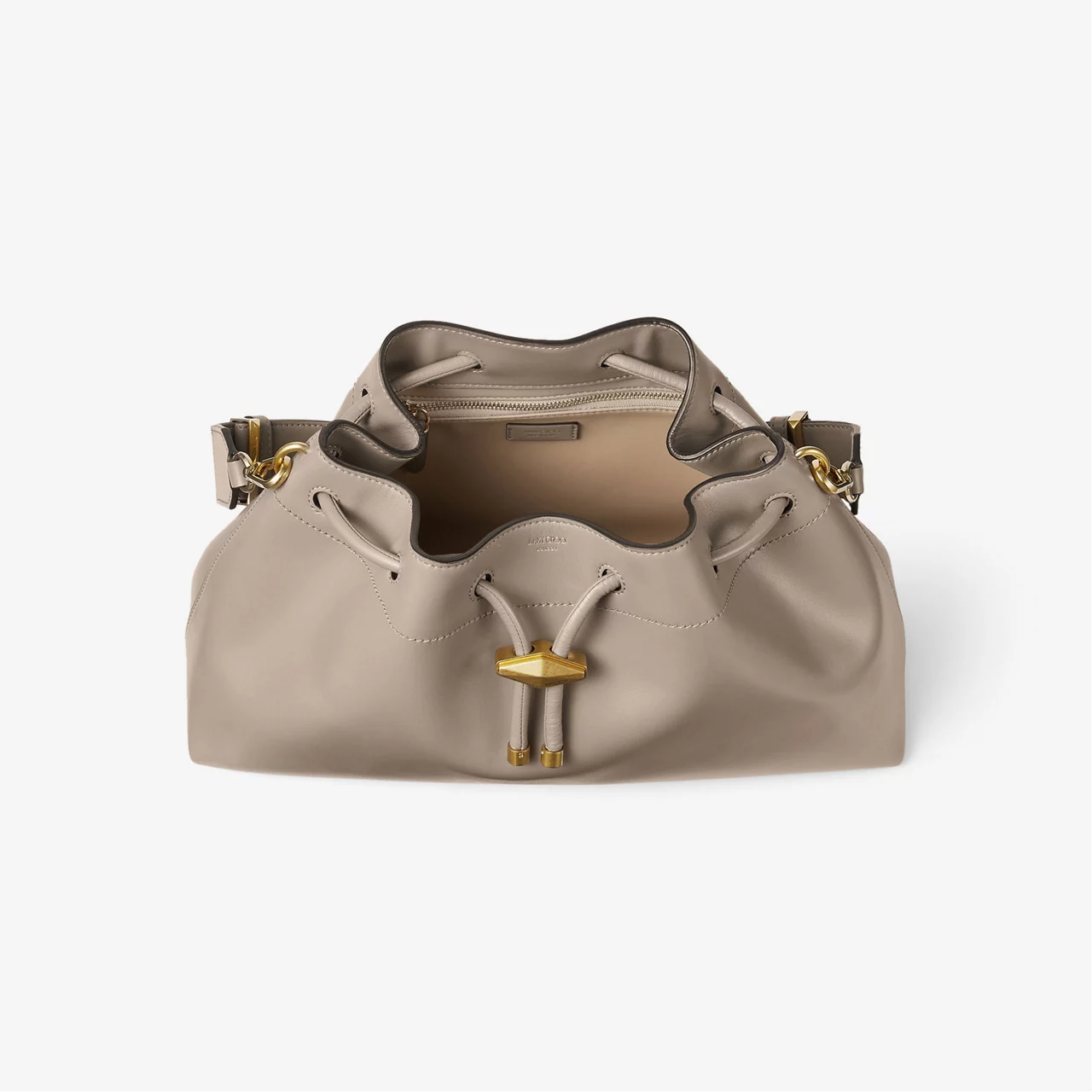 JIMMY CHOO Cinch M Bag - TAUPEGOLD