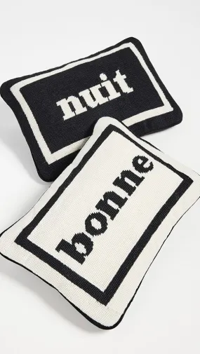 Jonathan Adler   Bonne Nuit Needlepoint Pillow Set 