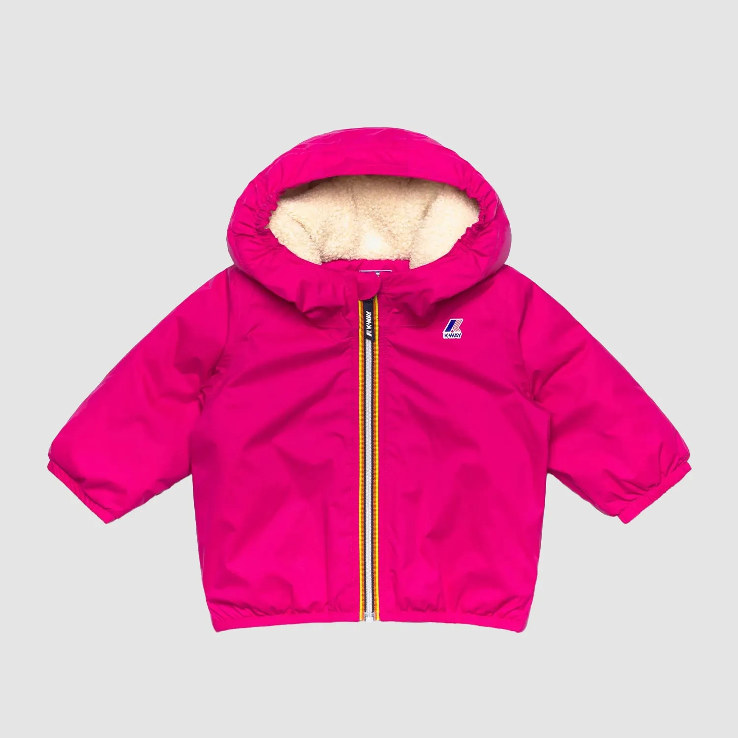 K-Way Fuchsia Claudine Orsetto Jacket For Baby Girls