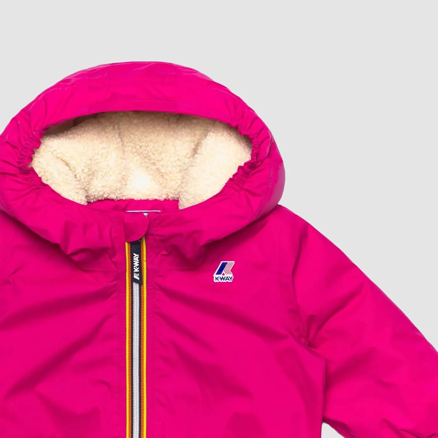 K-Way Fuchsia Claudine Orsetto Jacket For Baby Girls