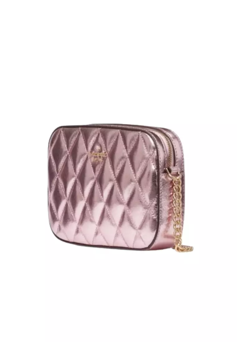 Kate Spade Kate Spade Glimmer Quilted Metallic Crossbody Set Boxed In Mitten Pink KE441