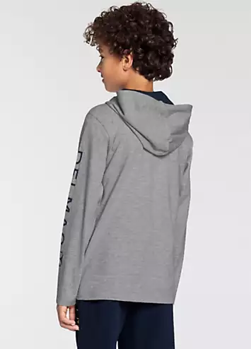 Kids Logo Print Hoodie by DELMAO | Look Again