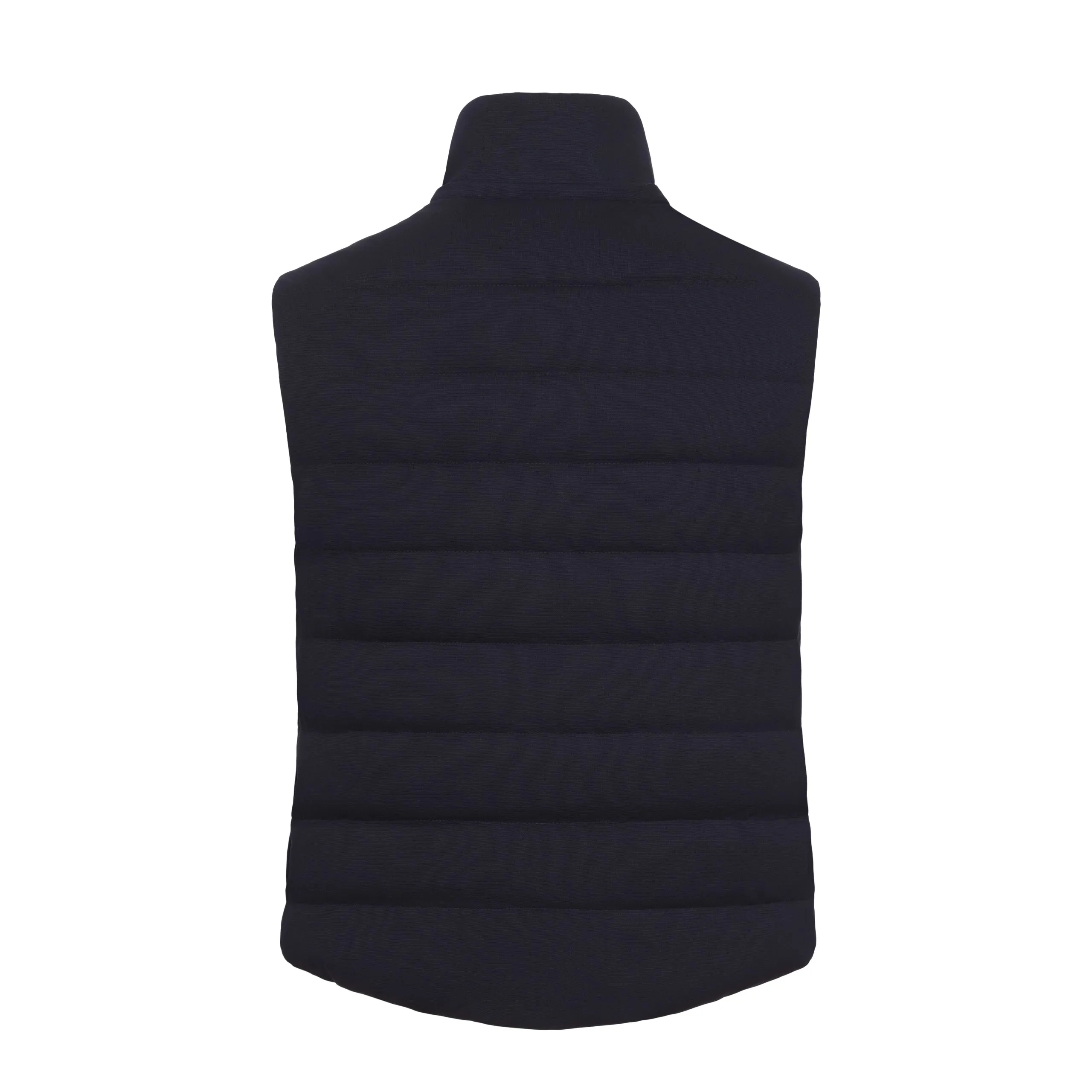  Kired Hooded Viscose-Blend Vest in Dark Blue