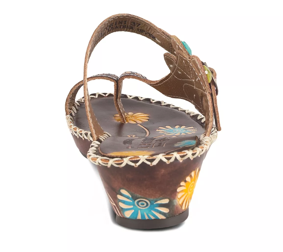 L'Artiste by Spring Step Toe Loop Sandals - Santorini