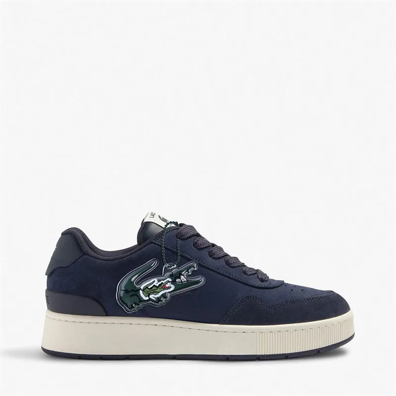 Lacoste Mens Ace Clip Leather Trainers Navy/Off White