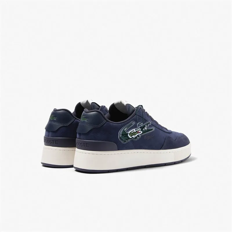 Lacoste Mens Ace Clip Leather Trainers Navy/Off White