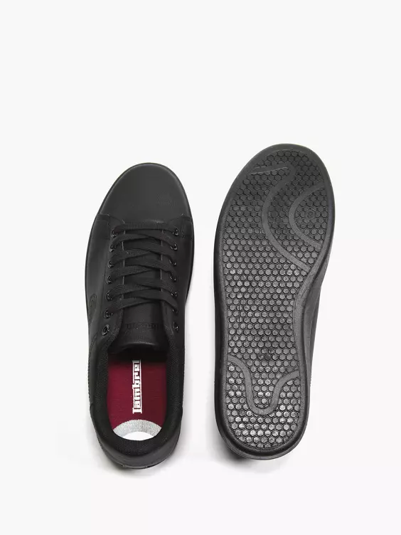 Lambretta  Black Lace Up Casual Trainers