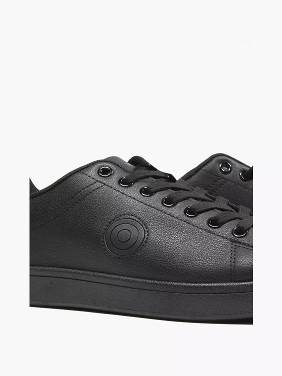 Lambretta  Black Lace Up Casual Trainers