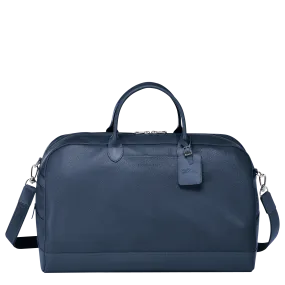 Le Foulonné M Travel bag Navy - Leather