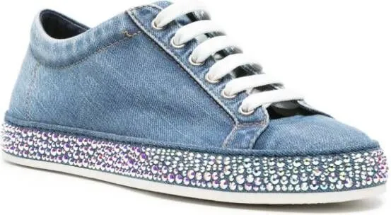 Le Silla Andrea crystal-embellished sneakers Blue