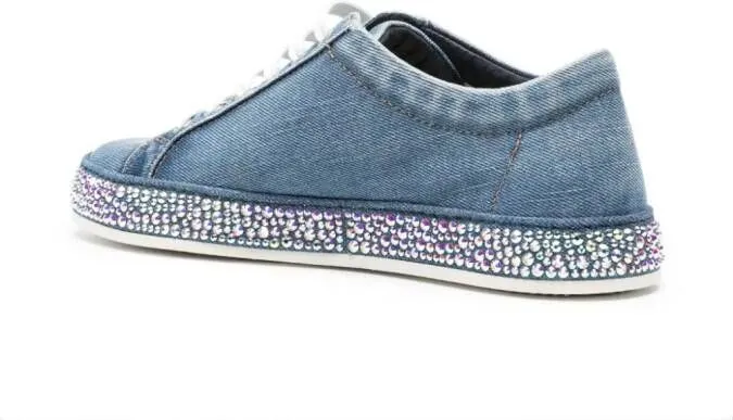 Le Silla Andrea crystal-embellished sneakers Blue