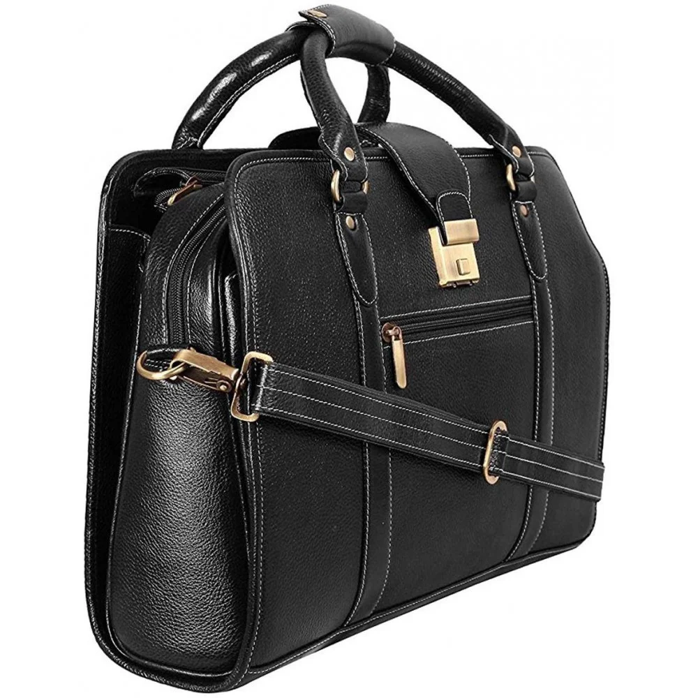 Leather Shoulder Bag(Black)