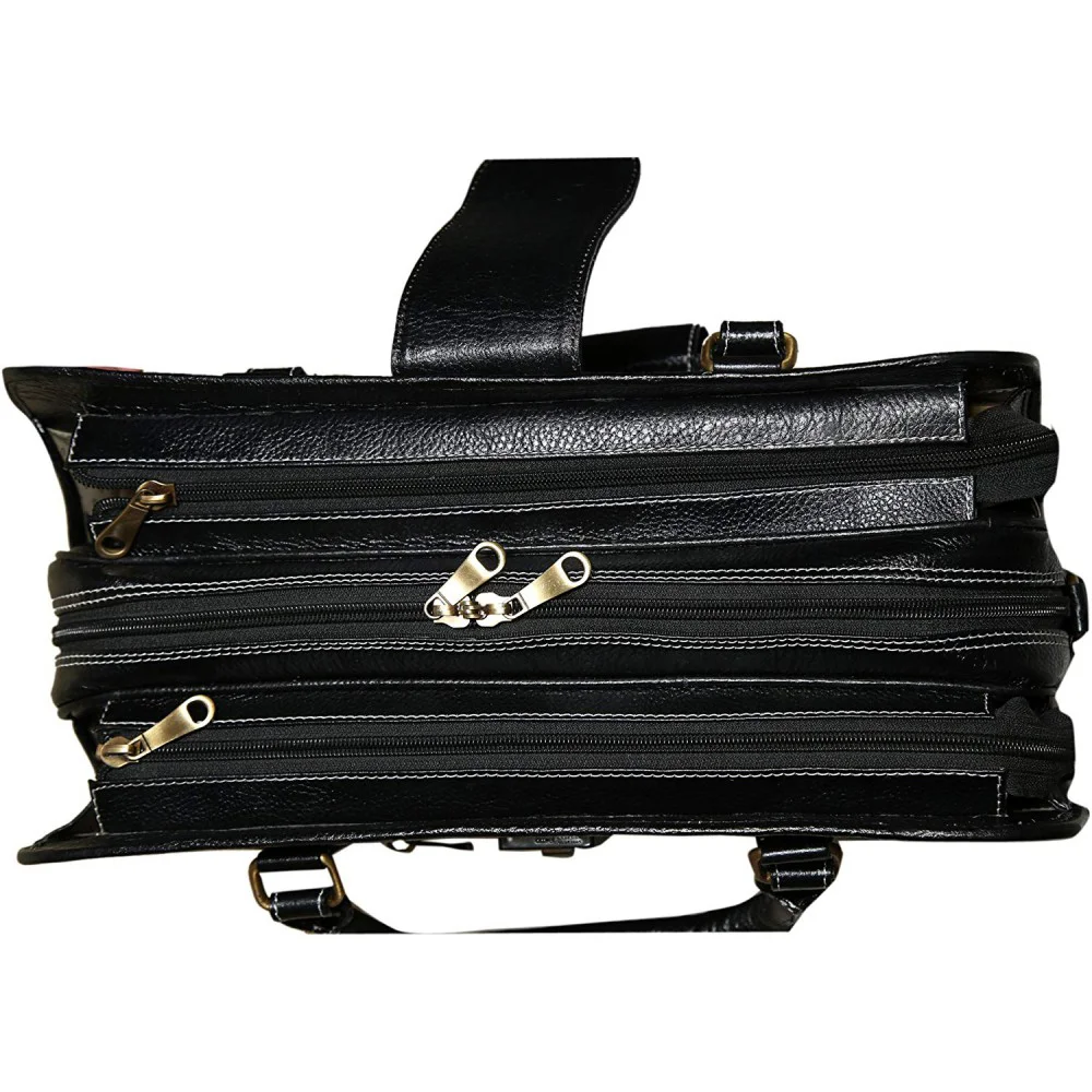 Leather Shoulder Bag(Black)