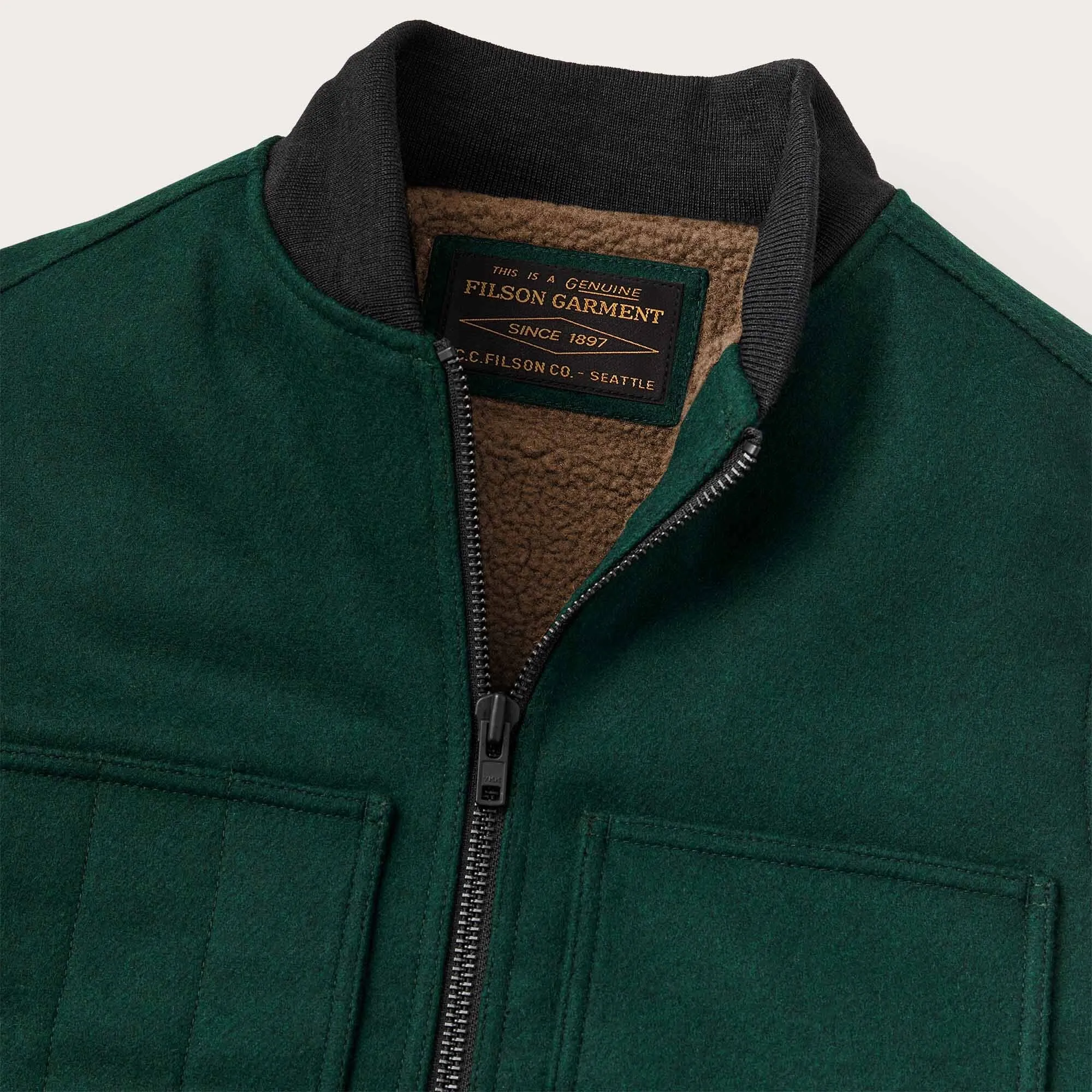 LINED MACKINAW WOOL WORK VEST