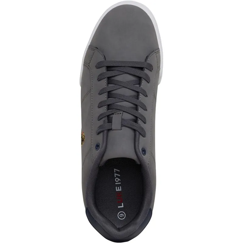 LUKE 1977 Mens Berto Trainers Grey/Nubuck/White/Navy/Red